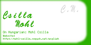 csilla mohl business card